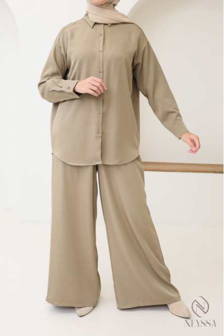 Pantalon ample style jupe-culotte fluide pour femme hijabi tendance