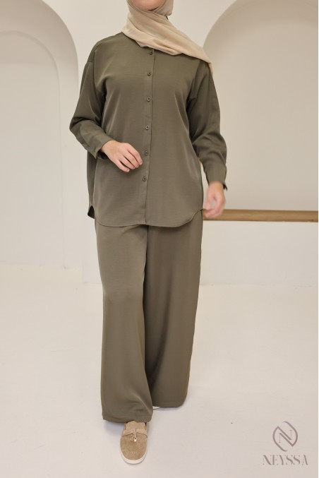 Pantalon ample style jupe-culotte fluide pour femme hijabi tendance