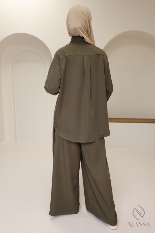 Weite Hose im fließenden Culotte-Stil für trendbewusste Hijabi-Frauen