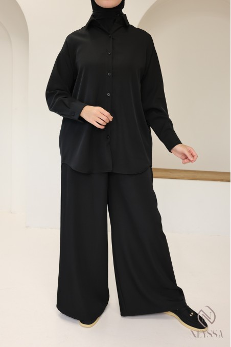 Loose-fitting, flowing culottes for trendy hijabi women