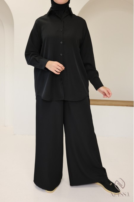 Loose-fitting, flowing culottes for trendy hijabi women