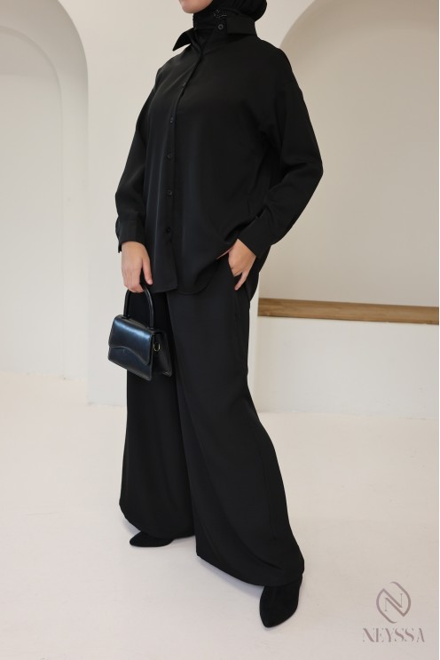 Weite Hose im fließenden Culotte-Stil für trendbewusste Hijabi-Frauen