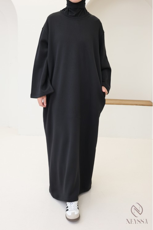 Langärmeliges, gefüttertes Kleid für Herbst/Winter