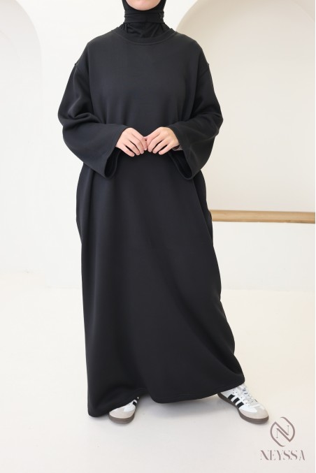 Long-sleeved, fleece-lined dress for autumn/winter