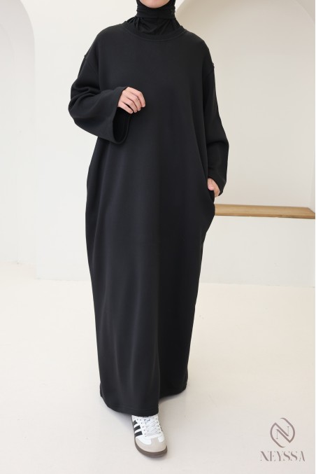 Long-sleeved, fleece-lined dress for autumn/winter