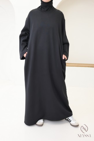 Langärmeliges, gefüttertes Kleid für Herbst/Winter