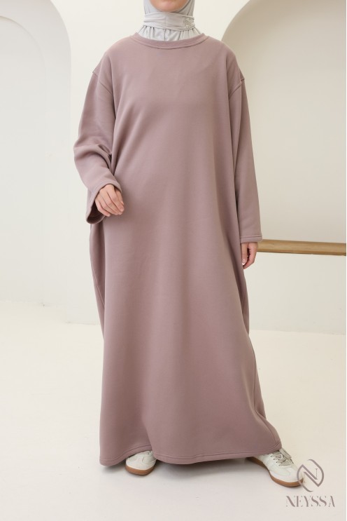 Long-sleeved, fleece-lined dress for autumn/winter