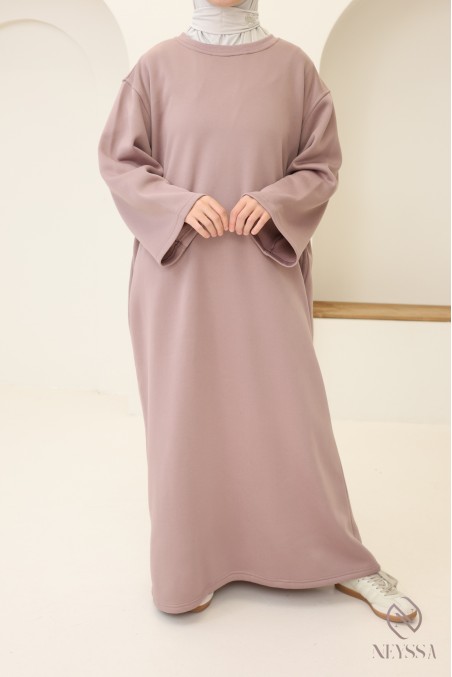 Long-sleeved, fleece-lined dress for autumn/winter