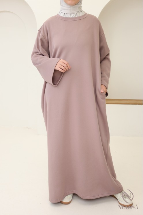 Langärmeliges, gefüttertes Kleid für Herbst/Winter