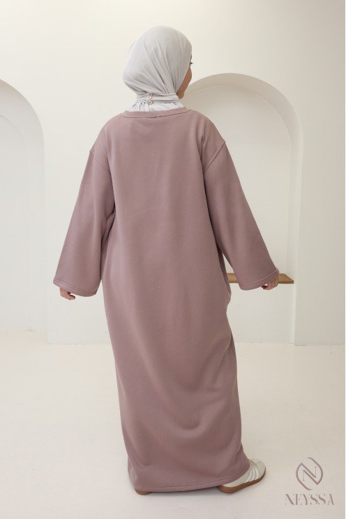 Long-sleeved, fleece-lined dress for autumn/winter