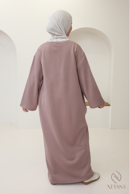 Long-sleeved, fleece-lined dress for autumn/winter