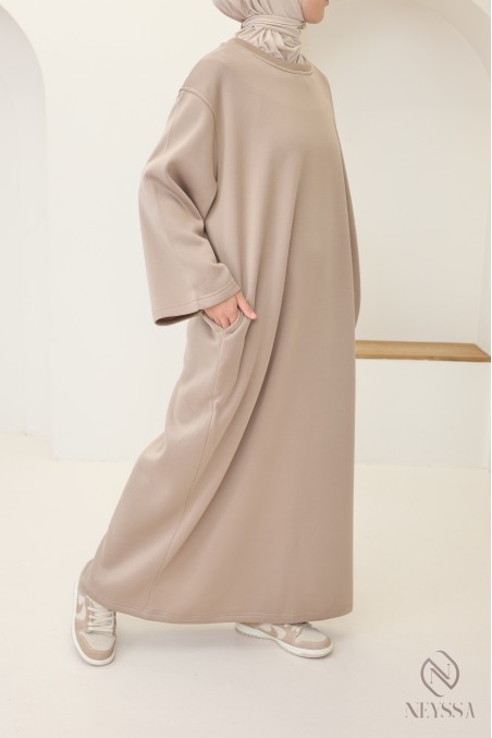 Langärmeliges, gefüttertes Kleid für Herbst/Winter