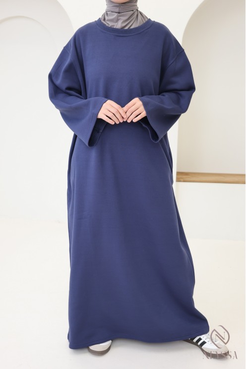 Langärmeliges, gefüttertes Kleid für Herbst/Winter