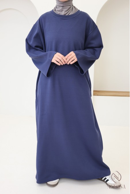 Langärmeliges, gefüttertes Kleid für Herbst/Winter