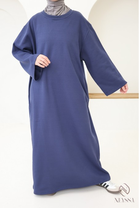 Long-sleeved, fleece-lined dress for autumn/winter