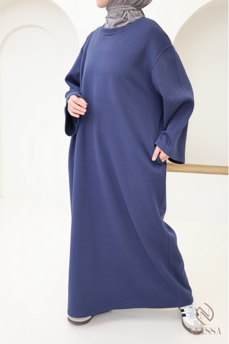Long-sleeved, fleece-lined dress for autumn/winter
