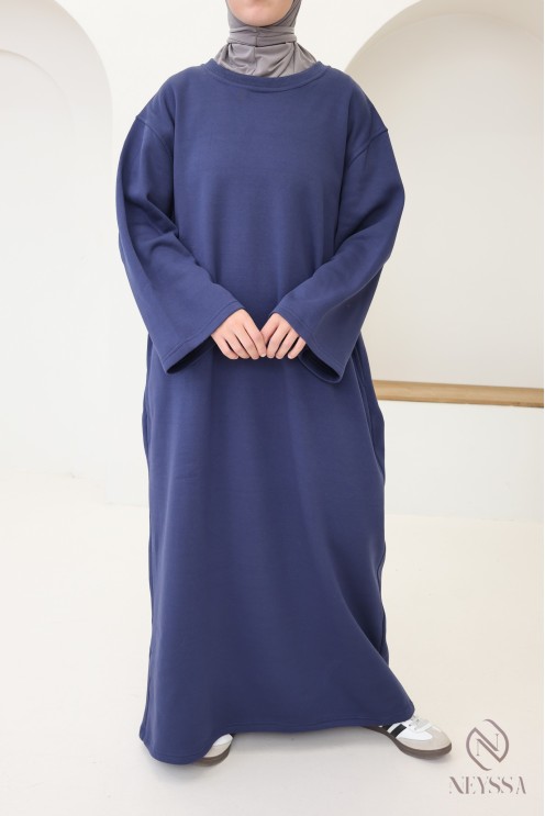 Long-sleeved, fleece-lined dress for autumn/winter