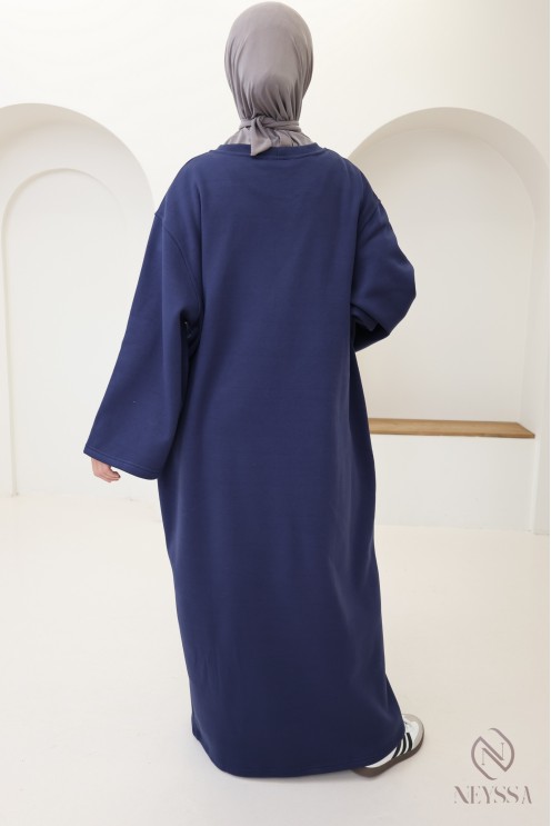 Long-sleeved, fleece-lined dress for autumn/winter