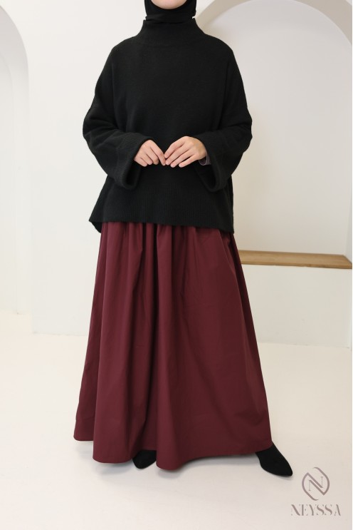 Jupe longue en coton coupe évasée  pour femme voilée