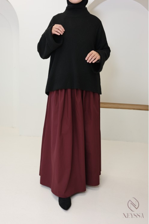 Long flared cotton skirt for women who wear hijabs