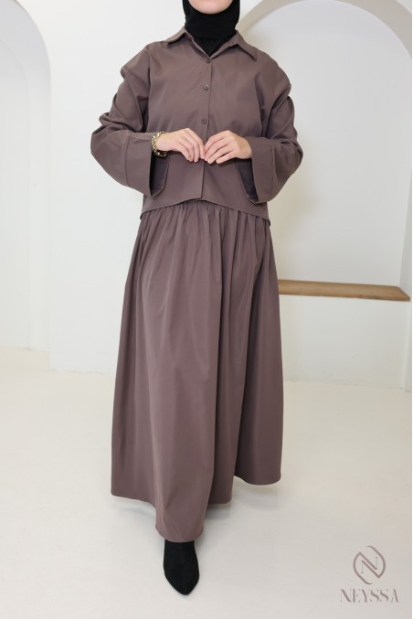 Trendy long puff skirt for hijabi women