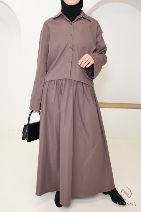 Jupe longue coupe ballon tendance pour femme hijabi