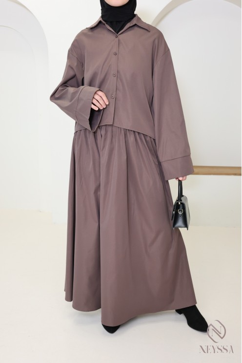 Trendy long puff skirt for hijabi women