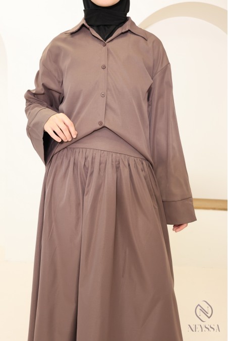 Jupe longue coupe ballon tendance pour femme hijabi