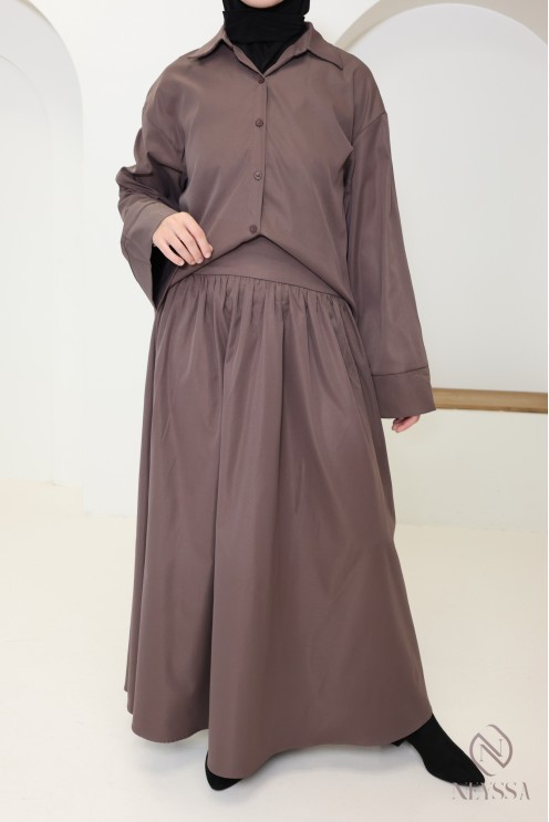 Jupe longue coupe ballon tendance pour femme hijabi