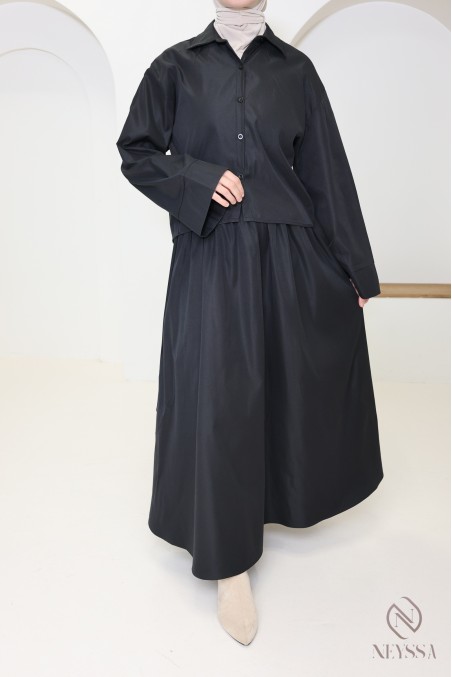 Jupe longue coupe ballon tendance pour femme hijabi