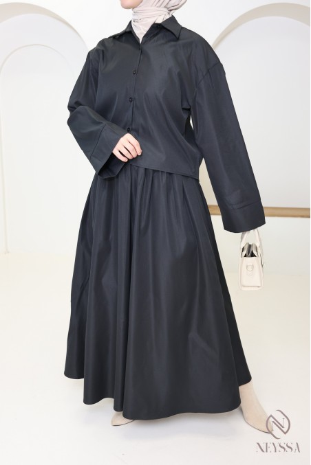 Jupe longue coupe ballon tendance pour femme hijabi