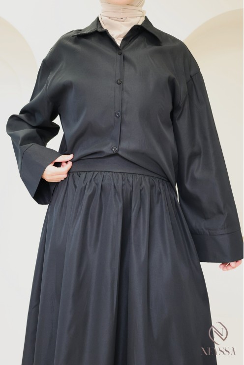 Trendy long puff skirt for hijabi women