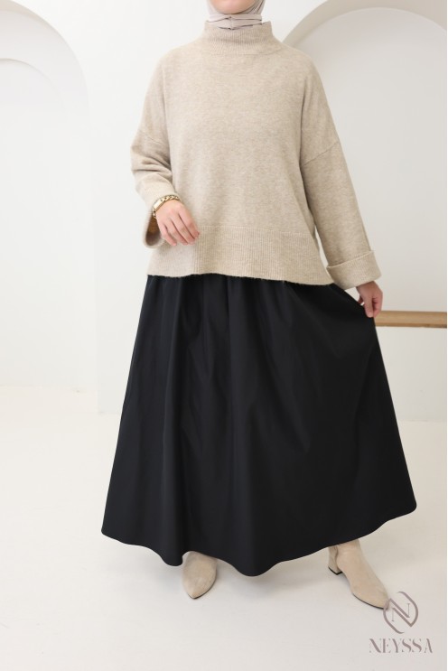Trendy long puff skirt for hijabi women