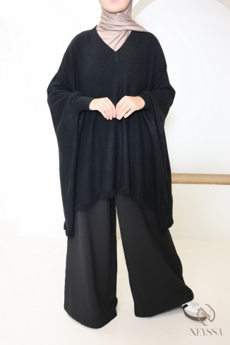 Strickpullover mit Fransen und V-Ausschnitt, Schmetterlingsschnitt 2