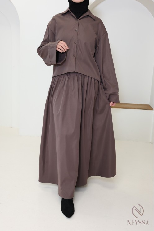 Chemise fluide courte tendance pour jupe, must have femme