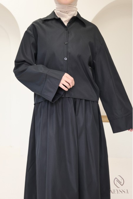 Chemise fluide courte tendance pour jupe, must have femme