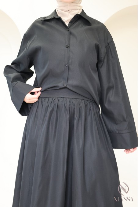 Chemise fluide courte tendance pour jupe, must have femme