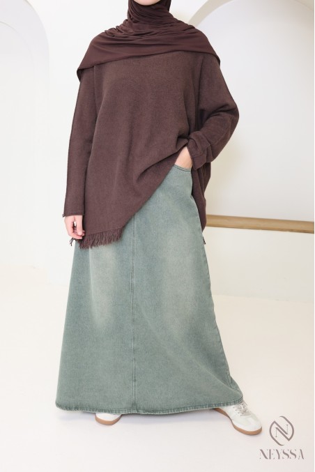 Pull en maille coupe ample avec franges pour femme tendance