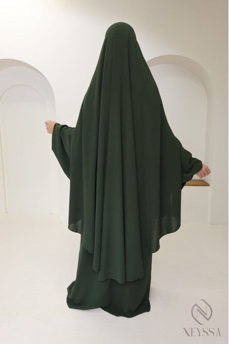 Abaya Khimar extra lang aus Jazz, Neyssa Confection, made in France.