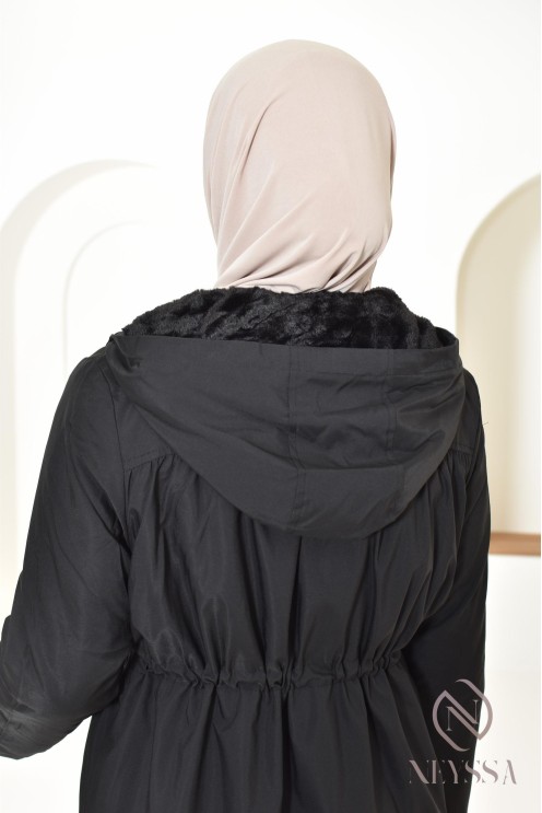 parka longue femme, fourrée à l'intérieur, idéale pour la mi-saison