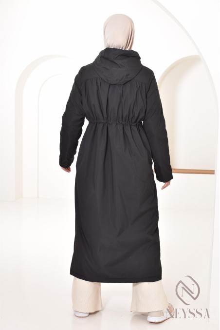 women's long parka, lined inside, ideal for mid-season