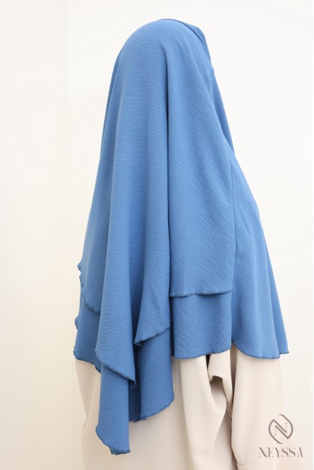 Long khimar 2 voiles  Jazz pour femme musulmane voilée