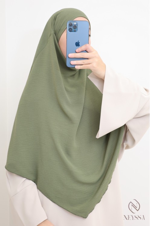 Long khimar 2 voiles  Jazz pour femme musulmane voilée