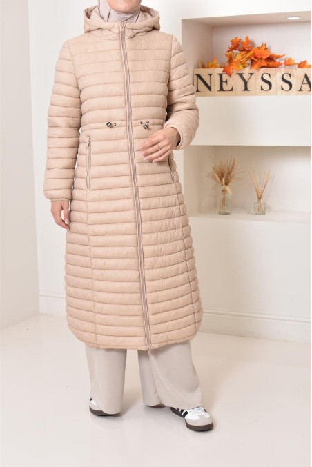 Longue parka pour femme réversible doudoune, idéale pour le froid