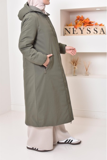 Langer Wendeparka, wasserabweisend ideal verschleierte Frauen Winter