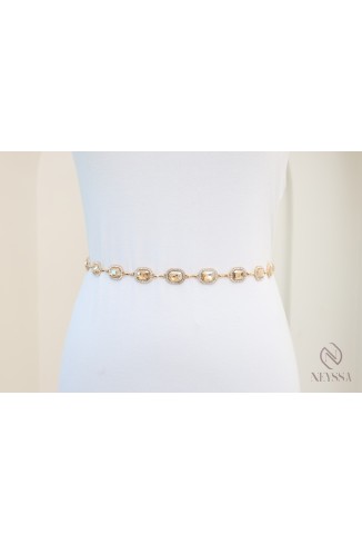 Gold or silver mesh belt for veiled women, evening wear 2