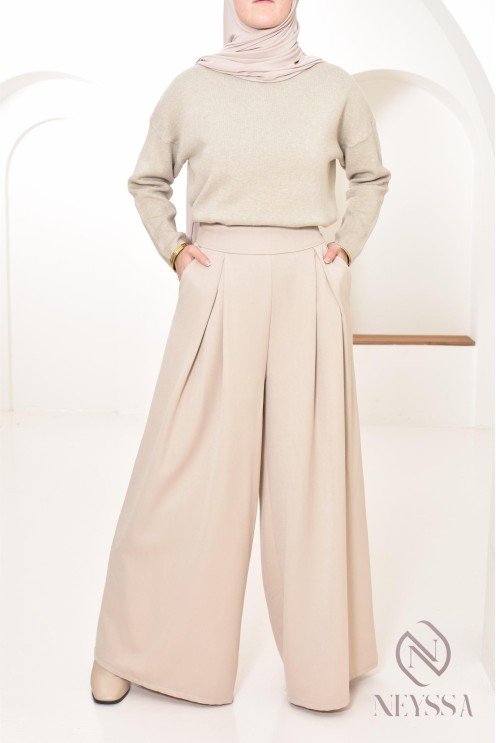 Pantalon palazzo ample pour femme hijabi