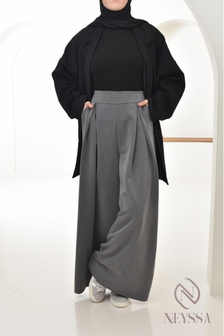 weite Palazzo mit Abnähern Schneider, bescheidene Hijabi-Mode.