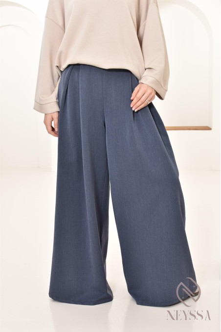 palazzo large à pinces tailleur, mode modeste et tendance pour hijabi