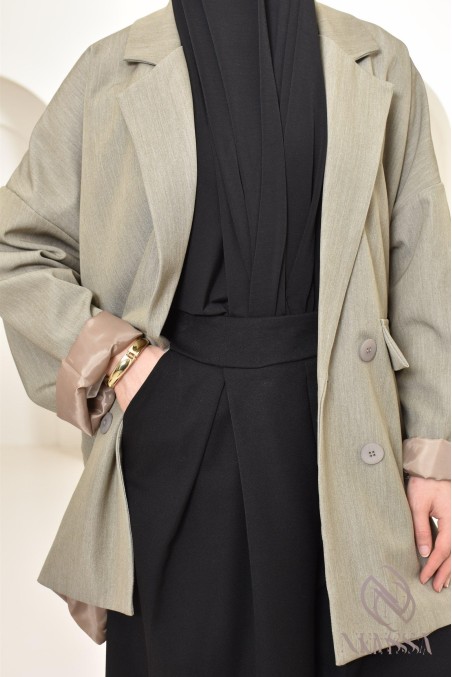 wide palazzo with tailored darts, modest hijabi fashion